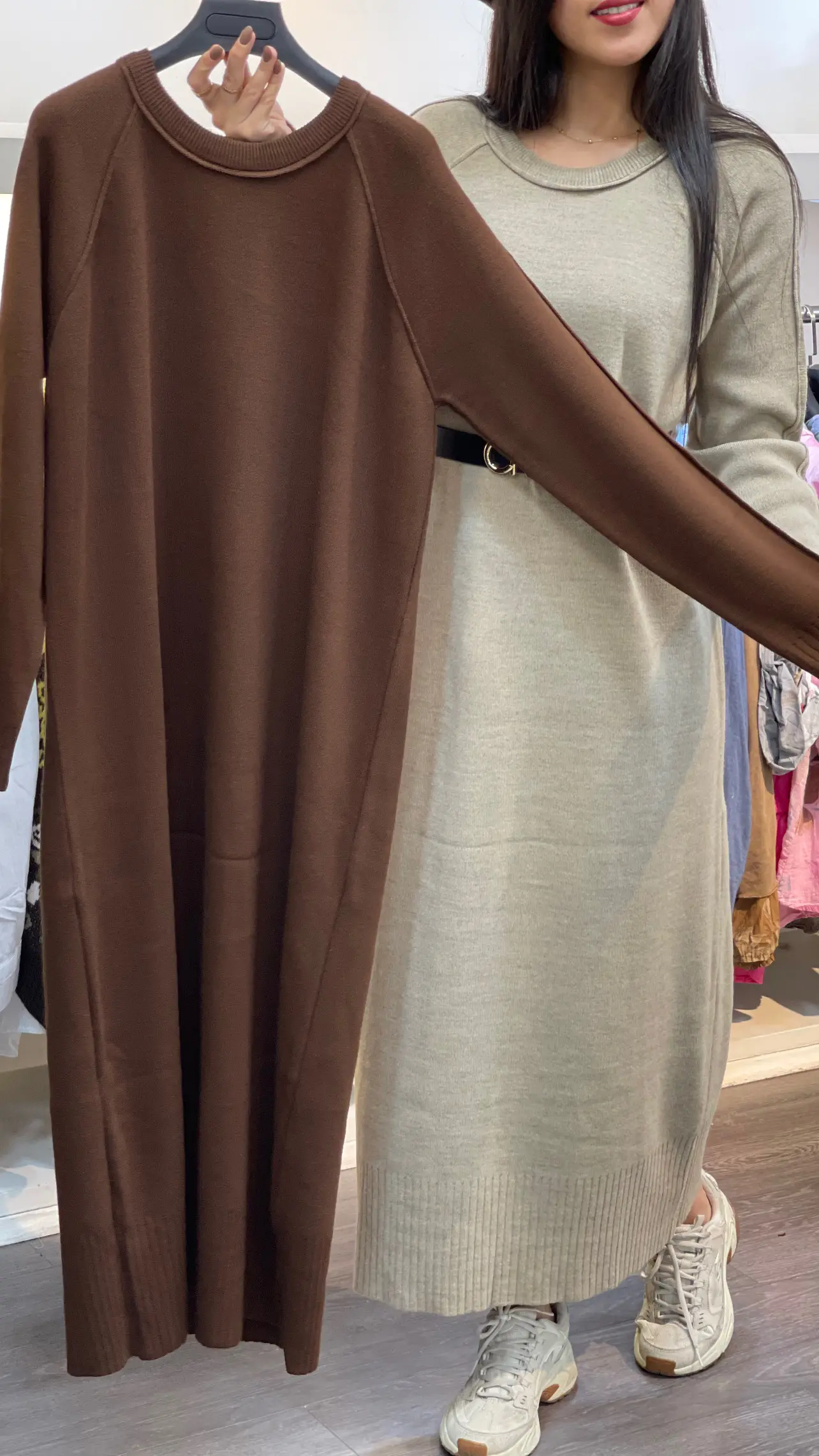 پیراهن بافت ترک طرح ساده